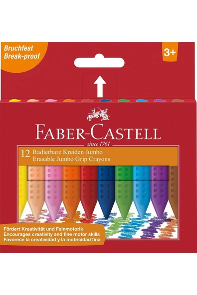 Faber Castell Faber-Castell Mum Boya Jumbo 12 Renk 5281 122540 ürün görseli 1