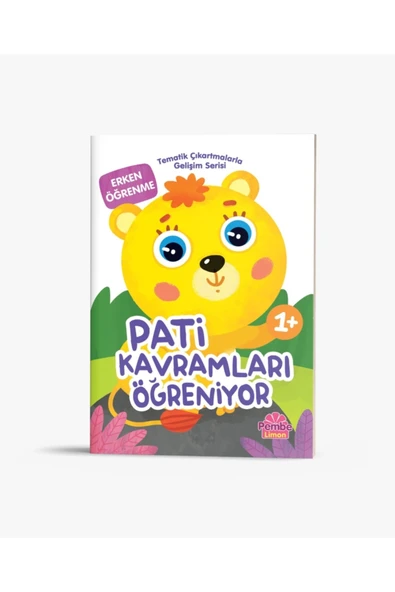 Dikkat Atölyesi Yayınları Tematik Çıkartmalarla Gelişim Serisi - Pati Kavramları Öğreniyor, Pembe Limon Kolektif, Pembe Limon, ürün görseli 1