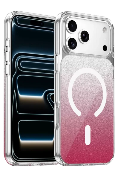 Onegif Apple iPhone 17 Pro Sora Simli Magsafe Kapak - Kırmızı ürün görseli 1