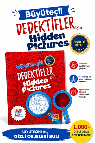 Dikkat Atölyesi Yayınları Dedektifler için Hidden Pictures Puzzle ürün görseli 1
