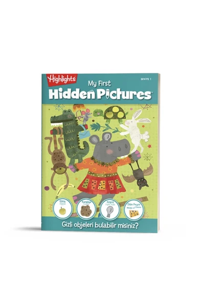 Dikkat Atölyesi Yayınları My First Hidden Pictures 1. Seviye (Benim İlk Gizli Resimlerim) TEK KİTAP ürün görseli 1