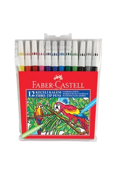 Faber Castell Keçeli Kalem 12'li Poset - 5062155130 ürün görseli 1