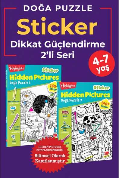 Dikkat Atölyesi Yayınları Sticker Hidden Pictures - Doğa Puzzle (tek Kitap) ürün görseli 1