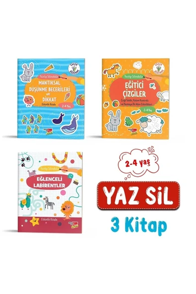 Dikkat Atölyesi Yayınları Etkinlik Kitabı Seti Eğlenceli Labirentler, Mantıksal Düşünme Becerileri Ve Dikkat, Eğitici ürün görseli 1