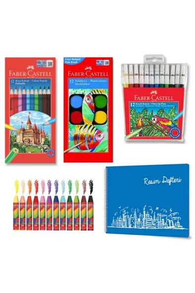 Faber Castell Boyama Seti Resim Defteri ürün görseli 1