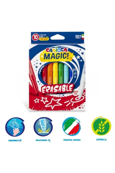 carioca Magic - Sihirli Keçeli Kalem Silinebilir - 10 Adet ürün görseli 1