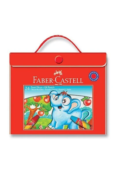 Faber Castell Plastik Çantalı Tutuculu Pastel Boya 24 Renk ürün görseli 1