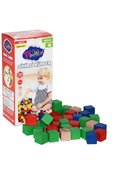 renklime BFS Ahşap 100 Parça Sihirli Küpler ürün görseli 1