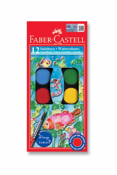 Faber Castell Faber 12 Renk Sulu Boya Küçük Boy 125011 ürün görseli 1