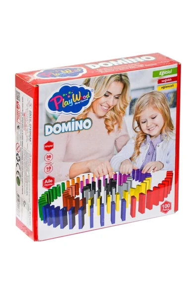 Play Wood AHŞAP DOMİNO OYUNU 100 PARÇA 36M+ ürün görseli 1