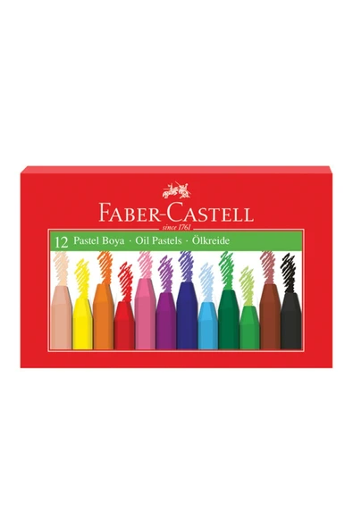 Faber Castell Redline Pastel Boya, 12 Renk, Canlı - Parlak ve Örtücü Renkler, Yumuşak Kullanım, Yoğun Pigment ürün görseli 1