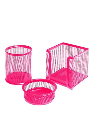 Bigpoint Metal Perfore 3'lü Set Pembe ürün görseli 1