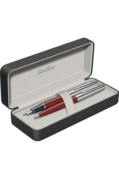 Scrikss WizDesign 78 DOLMAKALEM + TÜKENMEZKALEM İKİLİ SET BORDO (ÖMÜR BOYU GARANTİLİ-LÜKS KUTULU-İSME ÖZEL) ürün görseli 1