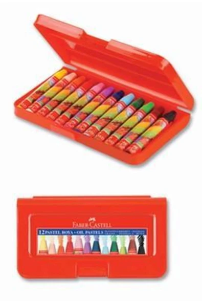 Faber Castell Pls. Çantalı Altıgen Pastel Boya 12 Renk 831 ürün görseli 1