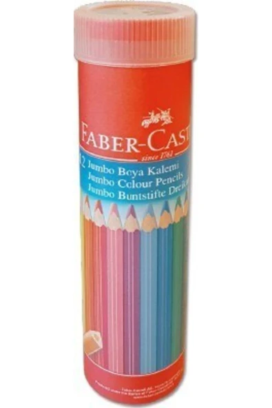Faber Castell Faber-castell Boya Kalemi 12 Renk Jumbo Tam Boy Tüp Üçgen ürün görseli 1