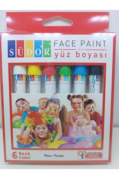 Südor Yüz Boyası / Yüz Boyama Kalemi / Palyaço Kalemi - 6 Renk ürün görseli 1