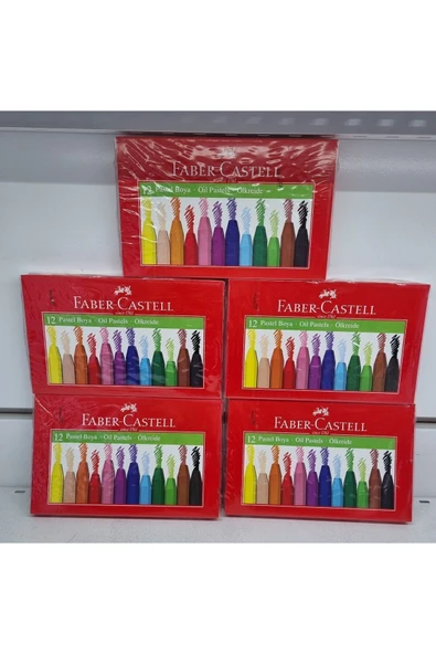 Faber Castell Faber Castell Pastel boya 12 Renk / 5 paket  /karton kutu ürün görseli 1