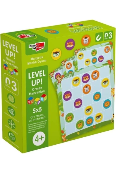 Dikkat Atölyesi Yayınları Levelup! 3 - Orman Hayvanları Sudoku ürün görseli 1