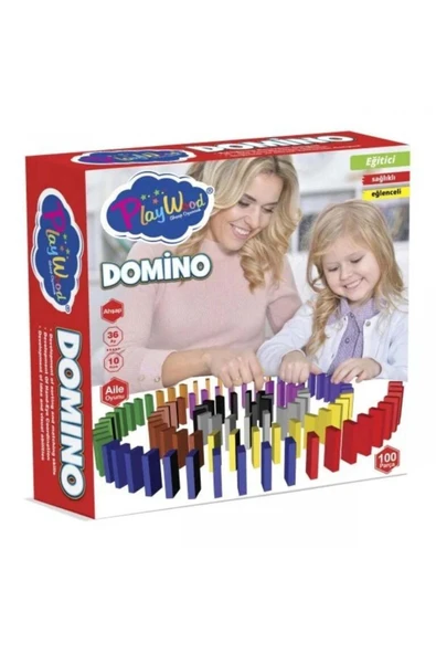Play Wood PlayWood Kutuda Ahşap Domino Oyunu ürün görseli 1