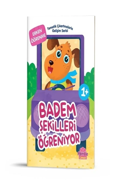 Dikkat Atölyesi Yayınları Tematik Çıkartmalarla Gelişim Serisi - Badem Şekilleri Öğreniyor, Pembe Limon Kolektif, Pembe Limon, ürün görseli 1