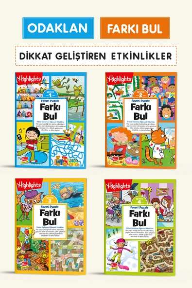 Dikkat Atölyesi Yayınları Highlights Puzzlemania Favori Puzzle Set ürün görseli 1