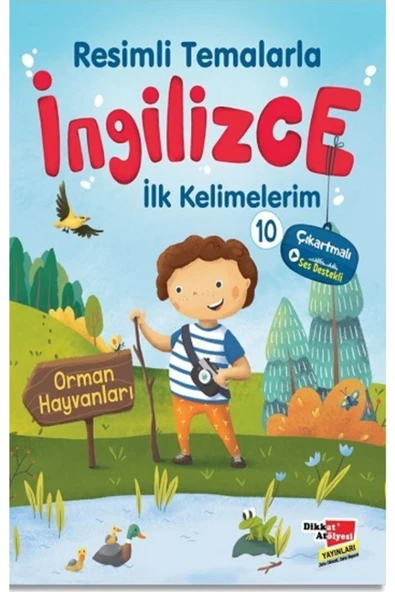 Dikkat Atölyesi Yayınları Resimli Temalarla Ingilizce Ilk Kelimelerim 10 - Orman Hayvanları ürün görseli 1