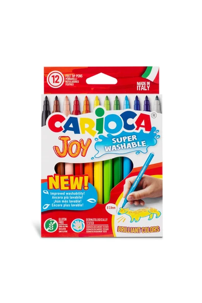 carioca Joy Süper Yıkanabilir Keçeli Boya Kalemi 12'Li ürün görseli 1