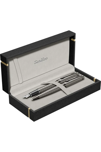Scrikss WizDesign 38 DOLMA KALEM + TÜKENMEZKALEM SET KARBON GRİ (ÖMÜR BOYU GARANTİLİ- KUTULU-KİŞİYE ÖZEL) ürün görseli 1