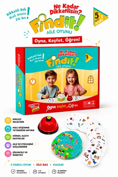 Dikkat Atölyesi Yayınları Find İt! Ne Kadar Dikkatlisin? Dikkat Geliştirme Oyunu ürün görseli 1