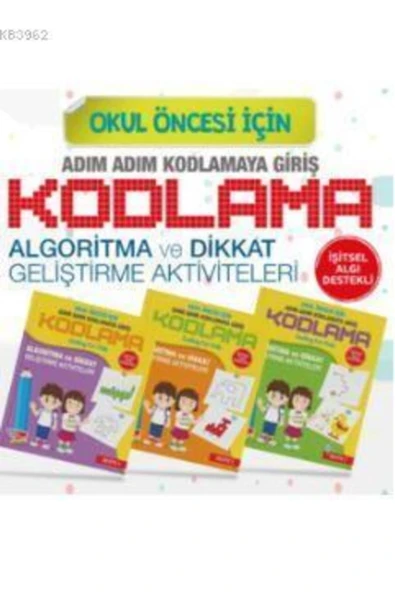 Dikkat Atölyesi Yayınları Okul Öncesi İçin Adım Adım Kodlamaya Giriş 3 Kitap Takım ürün görseli 1