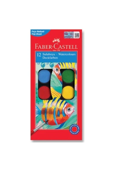 Faber Castell 12 Renk Sulu Boya Kalemi ürün görseli 1