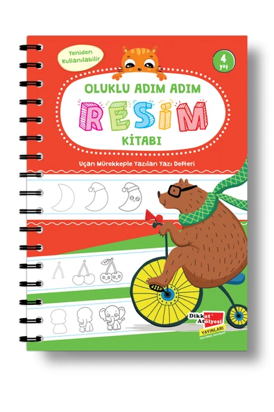Dikkat Atölyesi Yayınları Oluklu Adım Adım Resim Kitabı ürün görseli 1