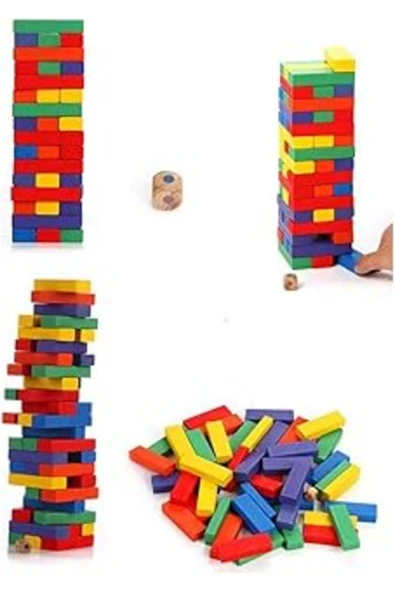 Roses Store Playwood Kutuda Renkli Ahşap Denge Oyunu ürün görseli 1