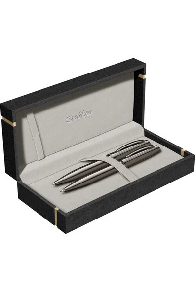 Scrikss WizDesign 39 TÜKENMEZKALEM + VERSATİL İKİLİ SET TİTANYUM (ÖMÜR BOYU GARANTİLİ-LÜKS KUTULU-İSME ÖZEL) ürün görseli 1