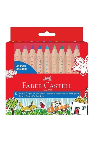 Faber Castell Faber İlk Boya Kalemim Jumbo Yarım Boy 12 Renk 5171000004000 ürün görseli 1