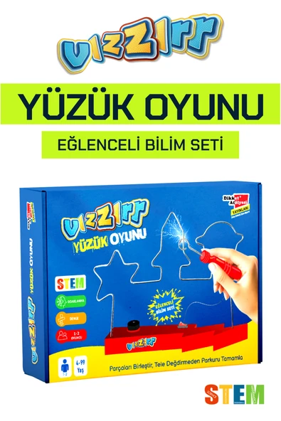 Dikkat Atölyesi Yayınları Vızır Elektirikli Yüzük Oyunu Eğlenceli Bilim Seti ürün görseli 1