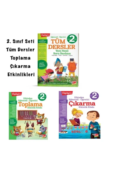 Dikkat Atölyesi Yayınları 2. Sınıf Seti Tüm Dersler Soru Bankası 2.sınıf Zihinden Toplama Ve Çıkarma Etkinlikleri 3 Kitap ürün görseli 1