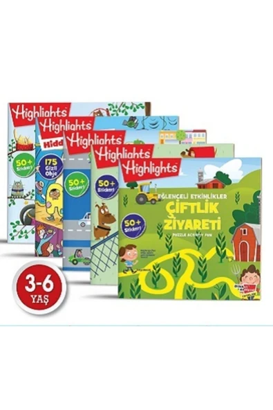 köksal kitabevi Highlights Sticker Eğlenceli Etkinliklerle Hikayeli Bulmaca 5'li Set ürün görseli 1