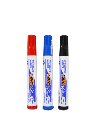 Bic Velleda Beyaz Tahta Kalemi 3 Renk Set ürün görseli 1