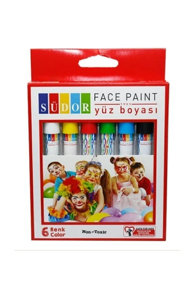 Südor Yüz Boyası / Yüz Boyama Kalemi 6'lı - Beyaz ürün görseli 1