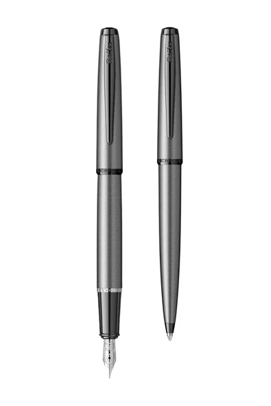 Scrikss WizDesign 78MG DOLMA KALEM + TÜKENMEZ KALEM SET MAT GRİ (ÖMÜR BOYU GARANTİLİ-KUTULU-KİŞİYE ÖZEL) ürün görseli 1