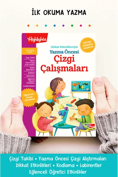 Dikkat Atölyesi Yayınları Dikkat Etkinlikleriyle Yazma Öncesi Çizgi Çalışmaları ürün görseli 1