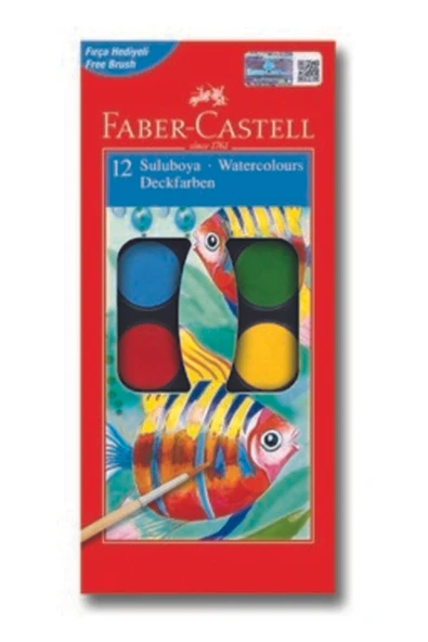 Faber Castell 12 Renk Küçük Boy Sulu Boya ürün görseli 1