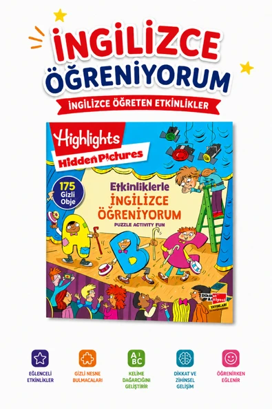 Dikkat Atölyesi Yayınları Etkinliklerle İngilizce Öğreniyorum ürün görseli 1