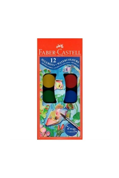 Faber Castell L Sulu Boya Küçük Boy 12'li ürün görseli 1