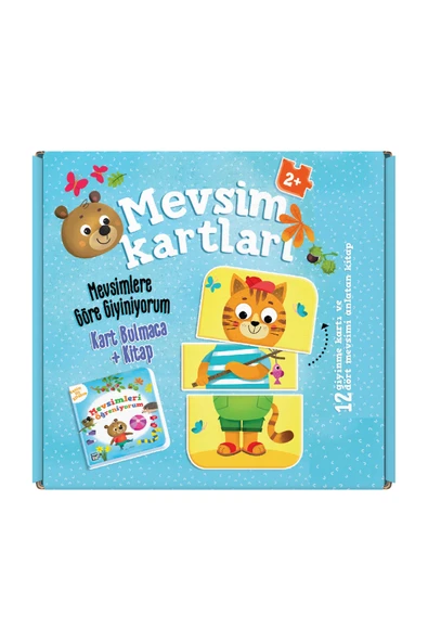 Dikkat Atölyesi Yayınları Mevsim Kartları 12 Parça Puzzle (PUZZLE KALIN KARTON MEVSİMLER KİTABI) ürün görseli 1