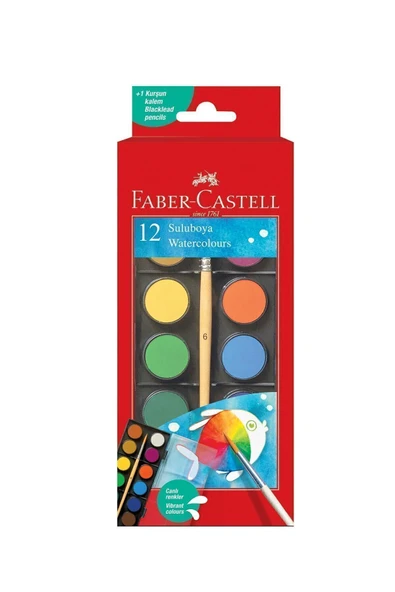 Faber Castell Suluboya Seti 12 Renk ürün görseli 1