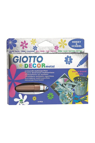 Giotto Decor Metalik Keçeli Kalem 5 Renk 452900 ürün görseli 1