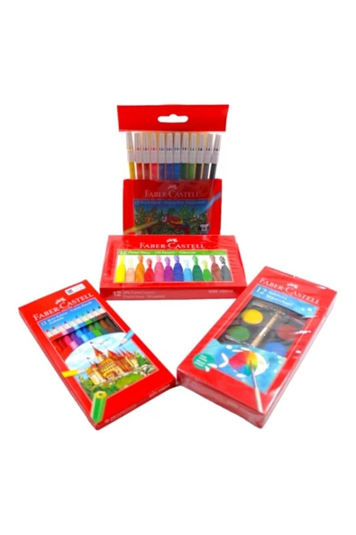 Faber Castell Kırtasiye Ofisi İlkokul 4 Parça Boya Seti ürün görseli 1