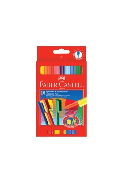 Faber Castell Faber Castel 10'lu Eğlenceli Keçeli Kalem ürün görseli 1